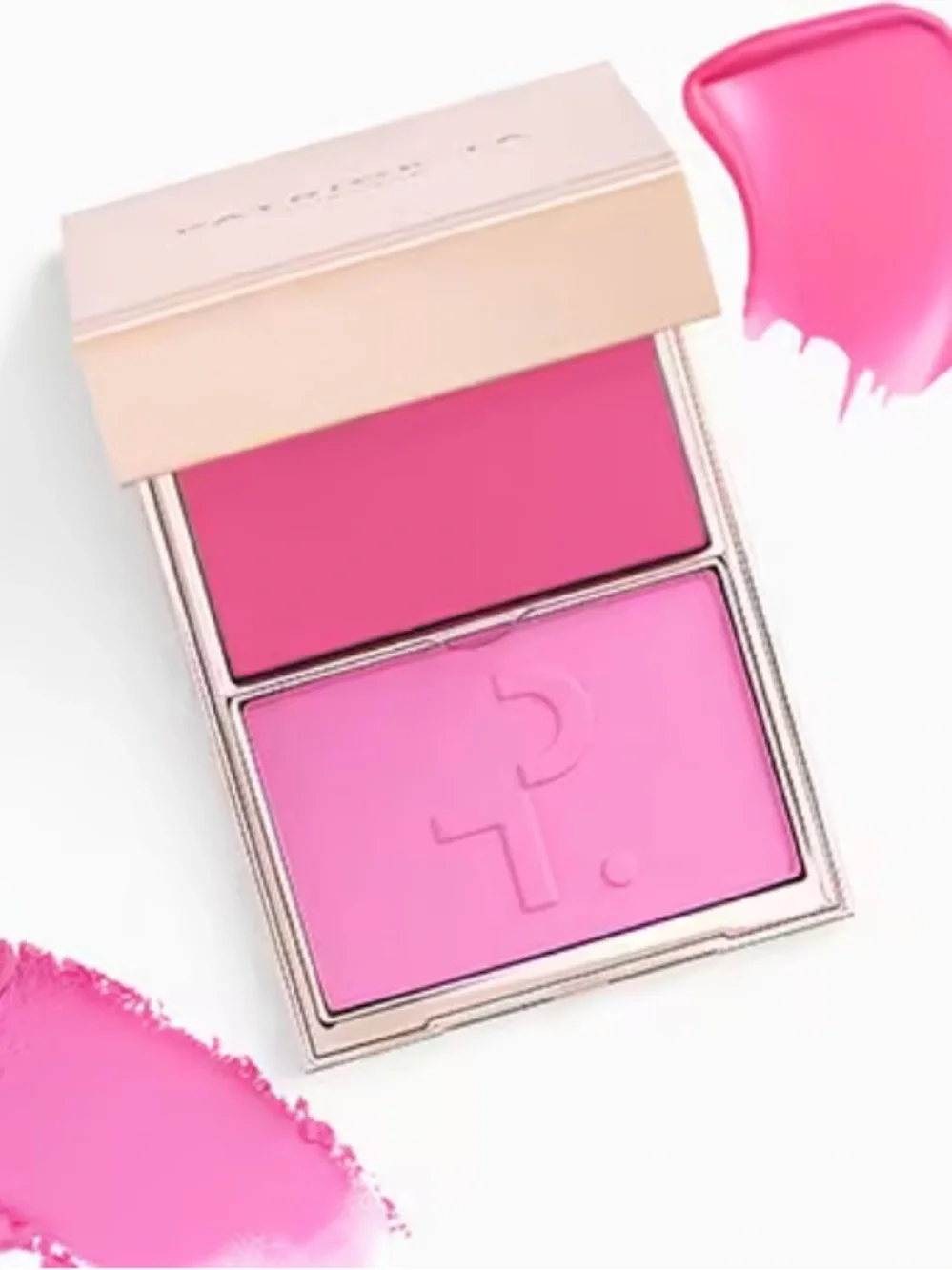 Patrick Ta Double-Take Crème & Powder Blush Duo — Bright Pink